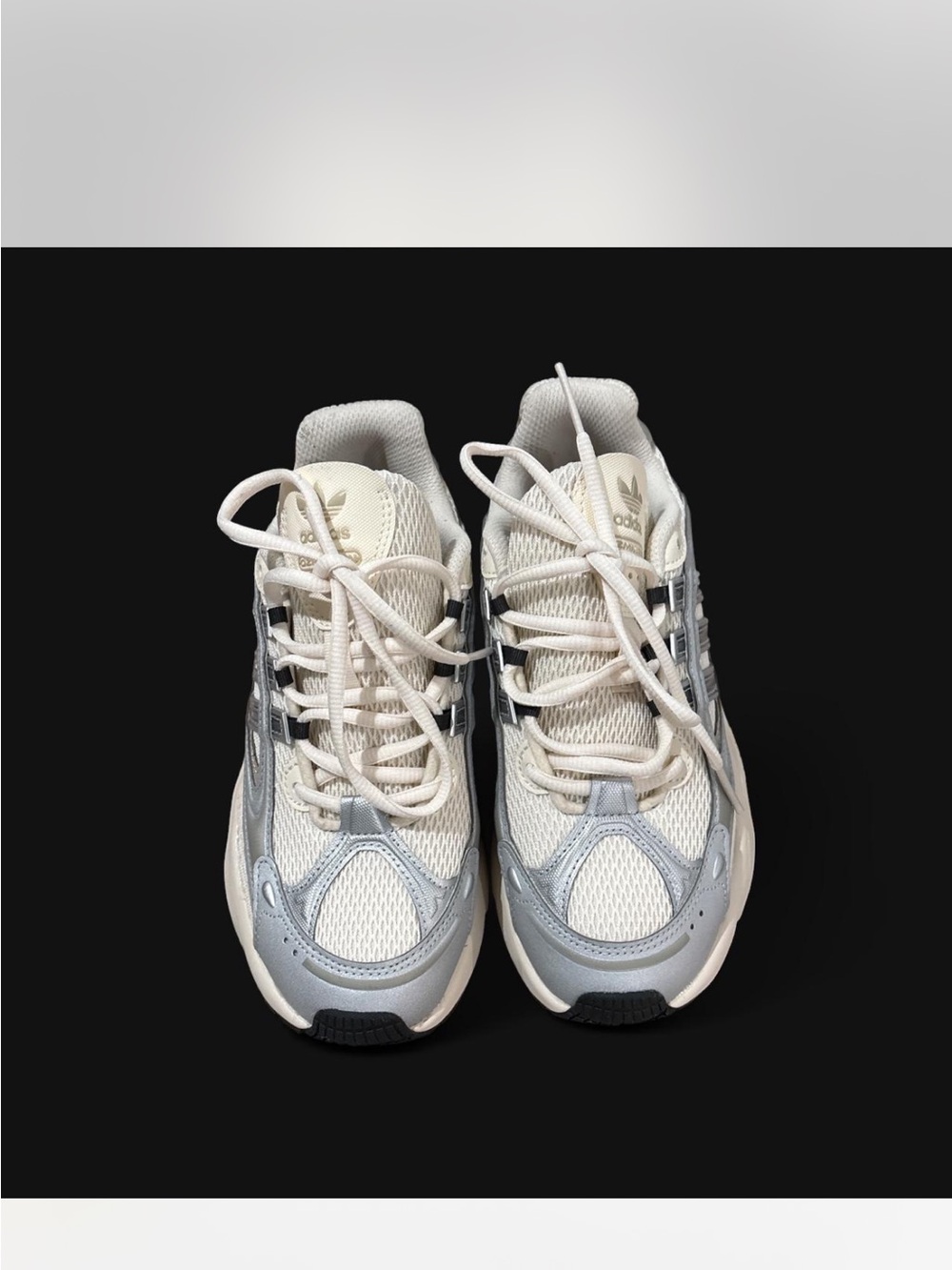 adidas Women’s Off-White and Light Gray Casual Sneakers